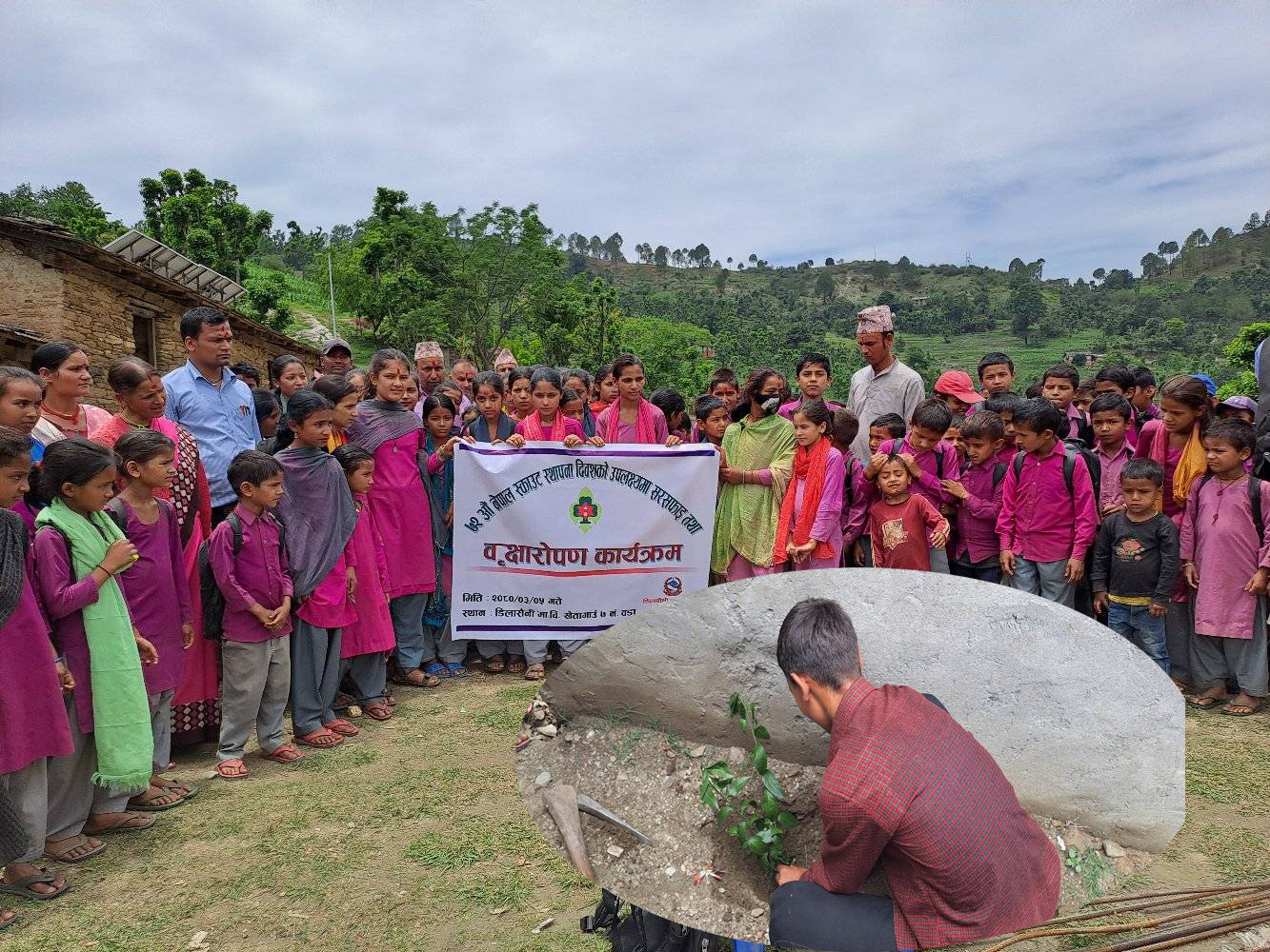 नेपाल स्काउटको ७२ औं स्थापना दिवसमा बैतडीको  डिलाशैनीमा वृक्षा रोपण